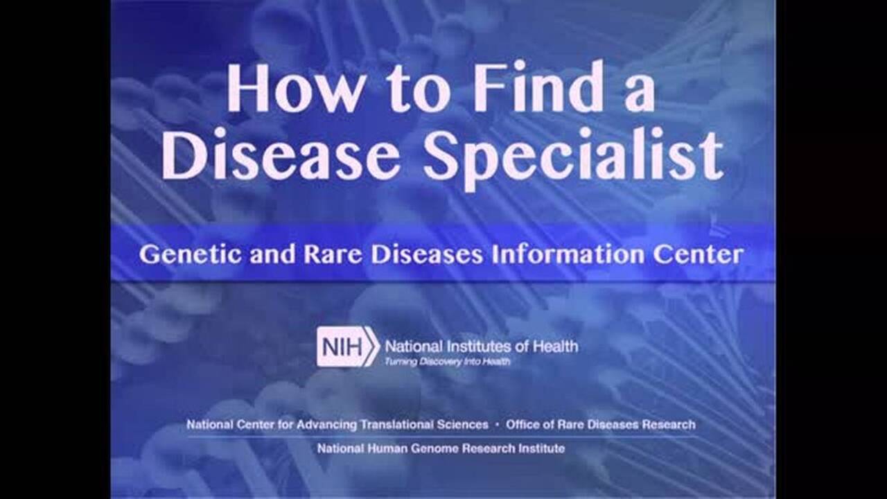 How to find a disease specialist