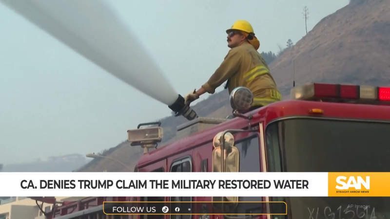 Trump claims the military restored water in California, state says it’s false