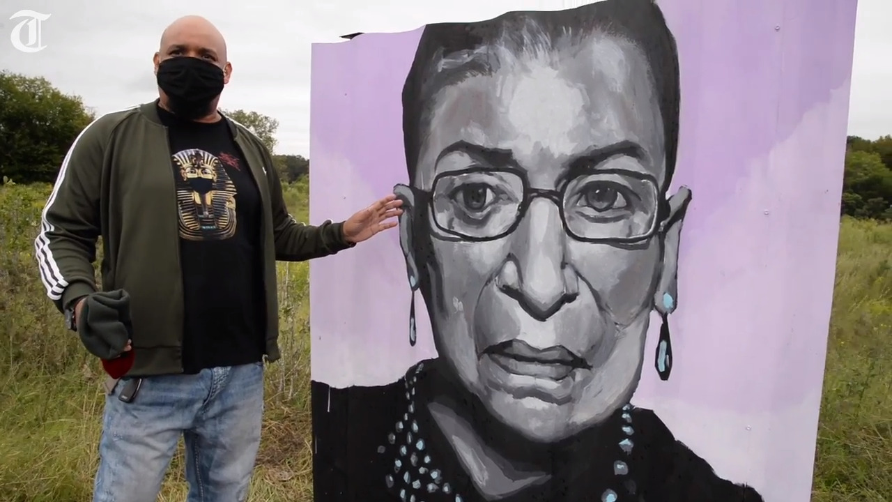 Here's what inspires this artist who painted the RBG mural in Macon ...