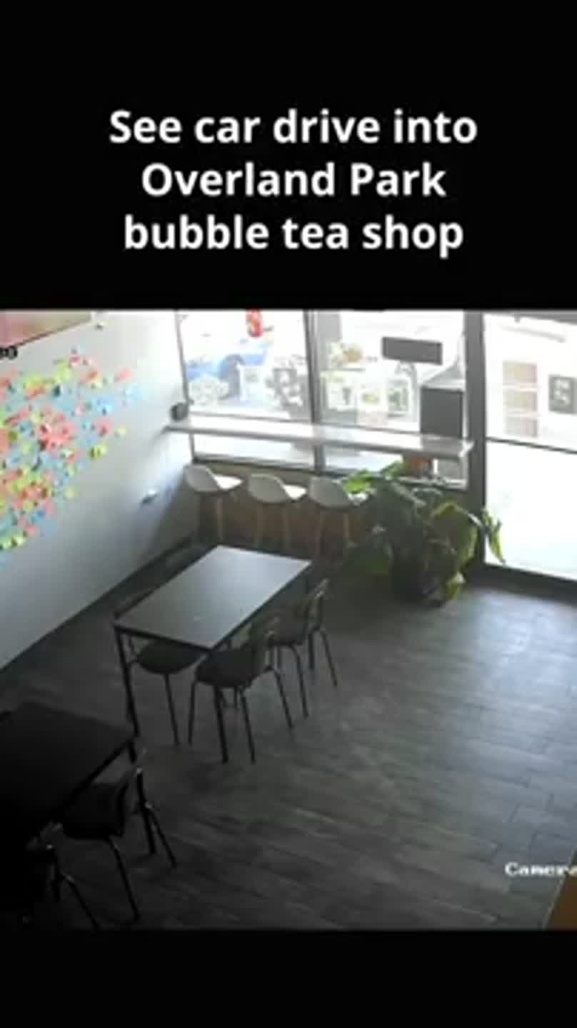 Car drives in Overland Park storefront. See the damage