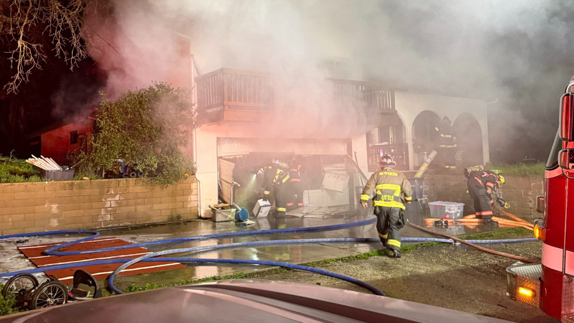 SLO County garage goes up in flames during late night fire