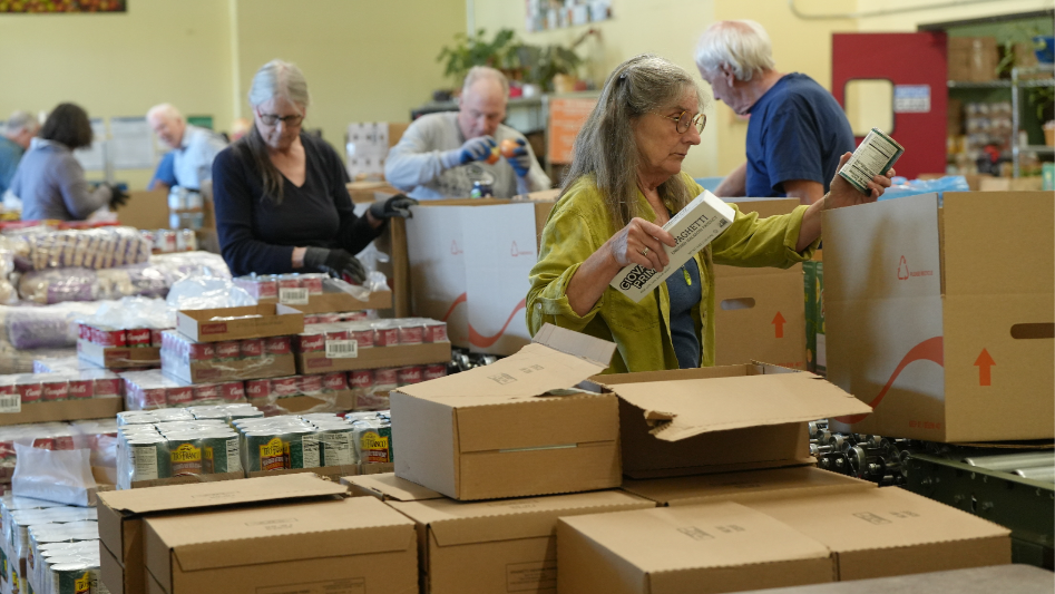 Take a look inside the Bellingham Food Bank as staff prepare to welcome shoppers