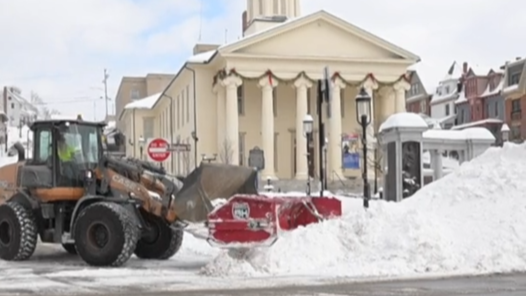 Snow piles around Bellefonte after winter storm Fern