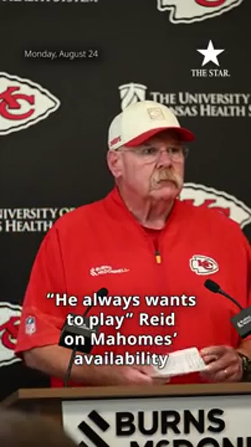 "He always wants to play" Reid on Mahomes availability