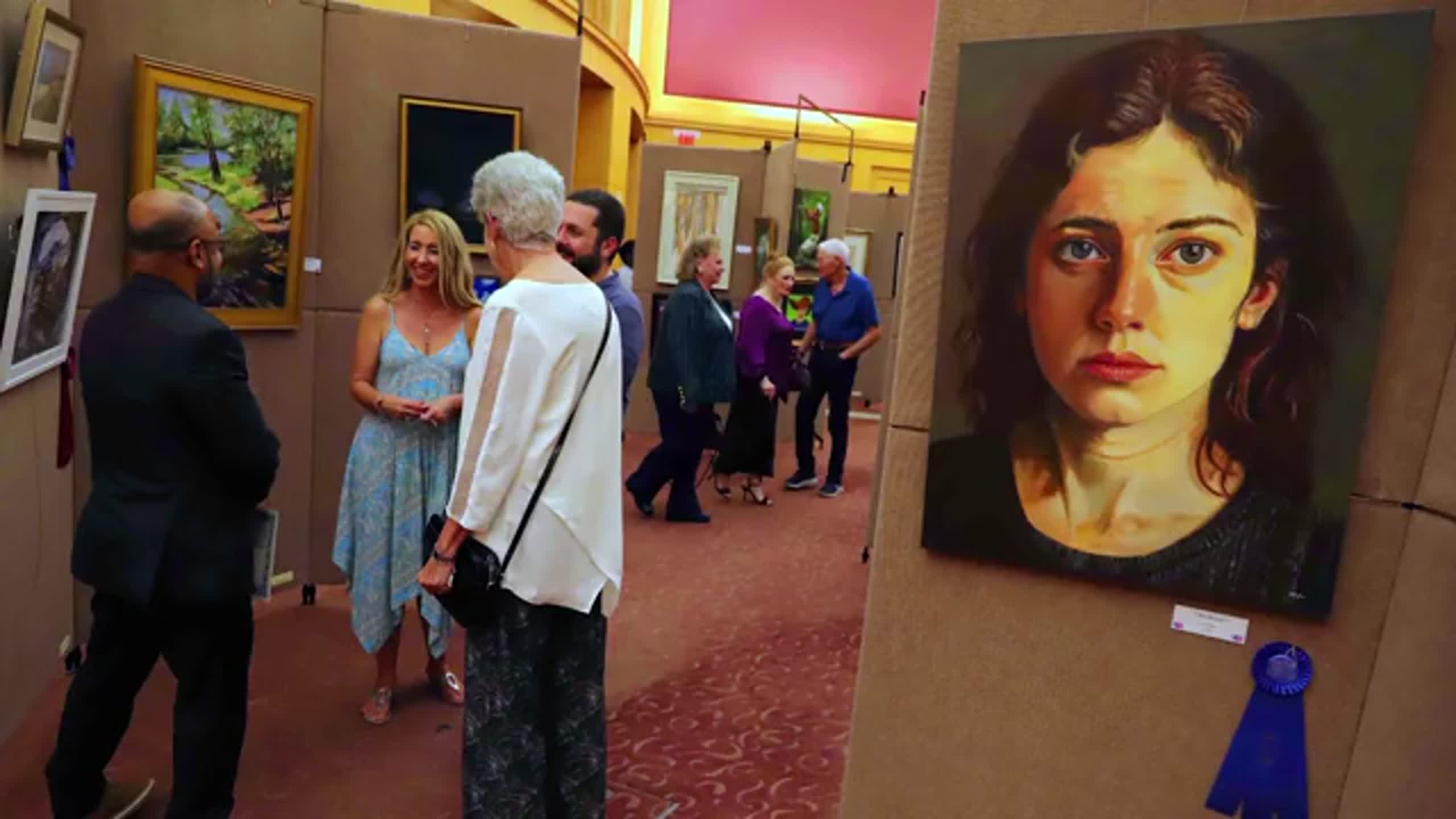 Like art? There's a great exhibition on display at the Columbus Public Library