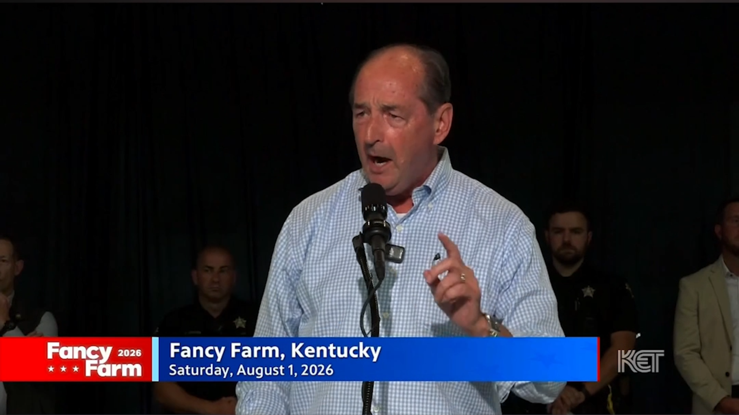 Gubernatorial candidate Rocky Adkins speech at Fancy Farm 2026