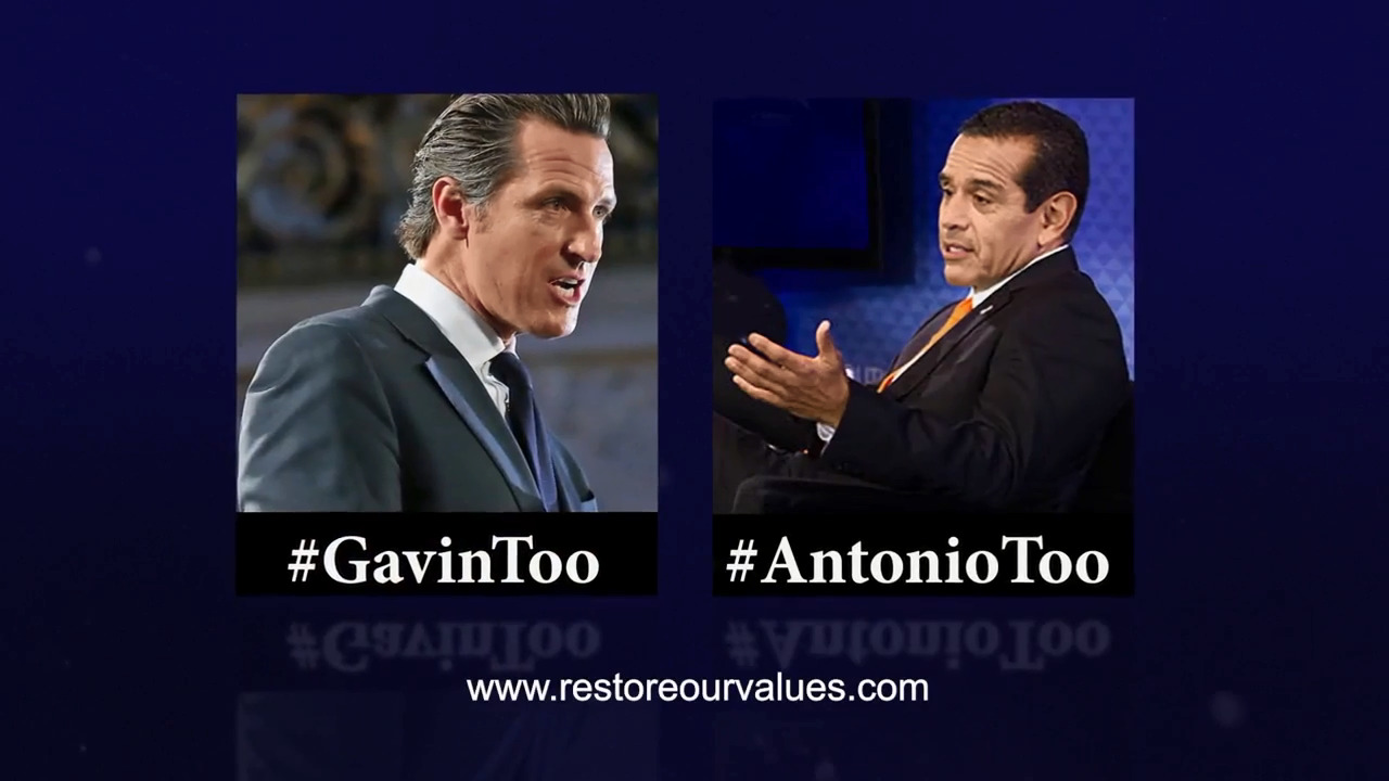 Ad misleads on romantic affairs of Newsom, Villaraigosa