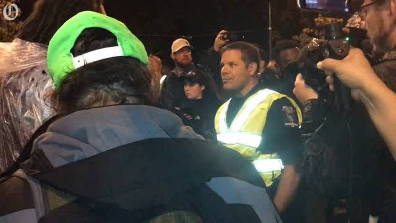 Amid anger, a conversation between protester and police
