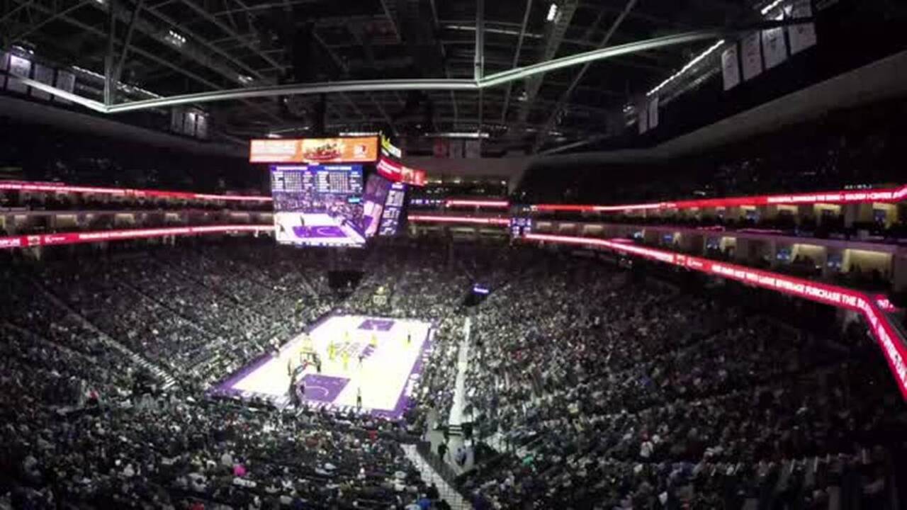 Arena flip: Time lapse shows Golden 1 Center going from hardwood to dirt floor for Monster Jam