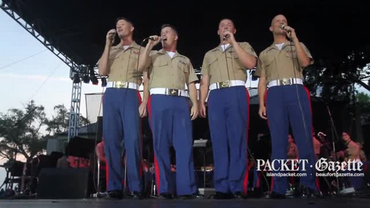 The Parris Island Marine Band performs at the 59th Annual Beaufort Water Festival