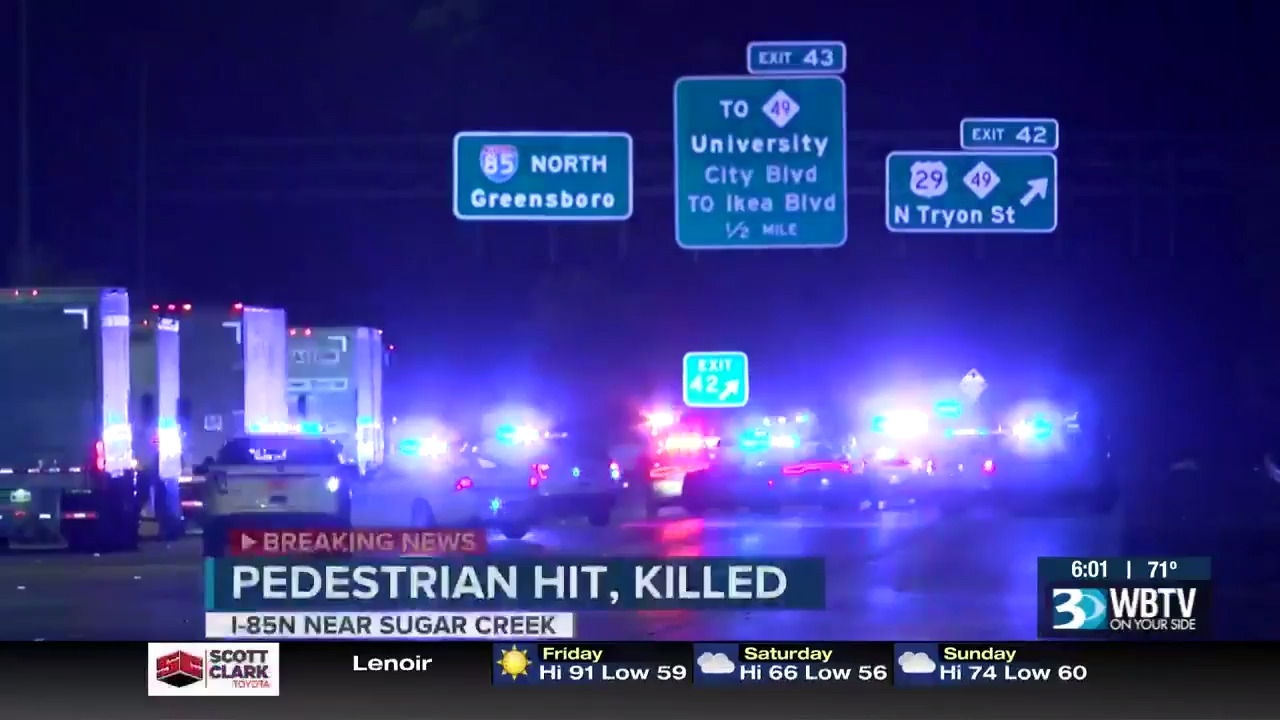 Deadly pedestrian crash shut down I-85 NB