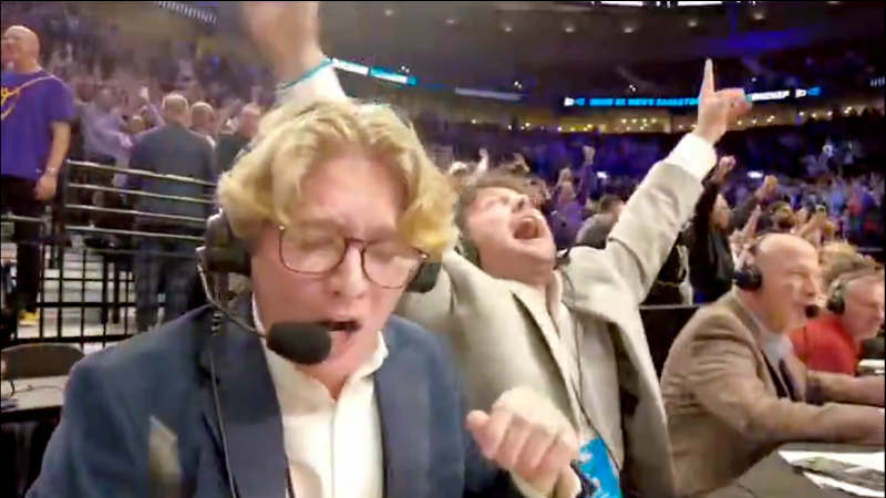 Watch High Point Student Radio announcers lose their minds in the final seconds of upset of Wisconsin