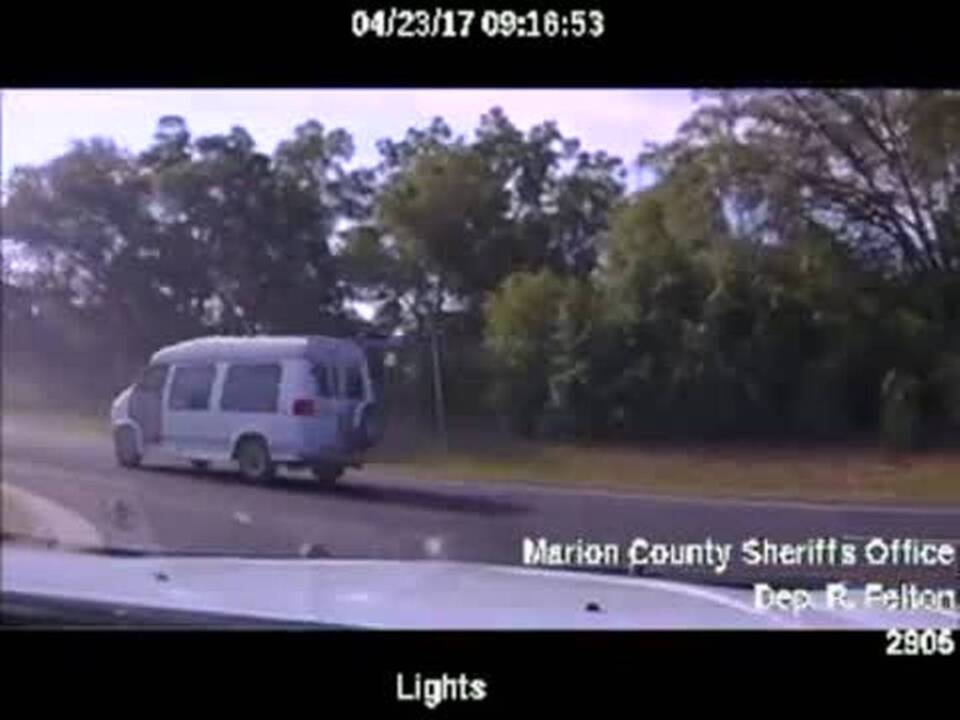 Marion County Sheriff's deputies rescue from a burning car the man they ...