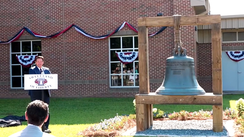 DeSantis unveils replica of Philadelphia Liberty Bell