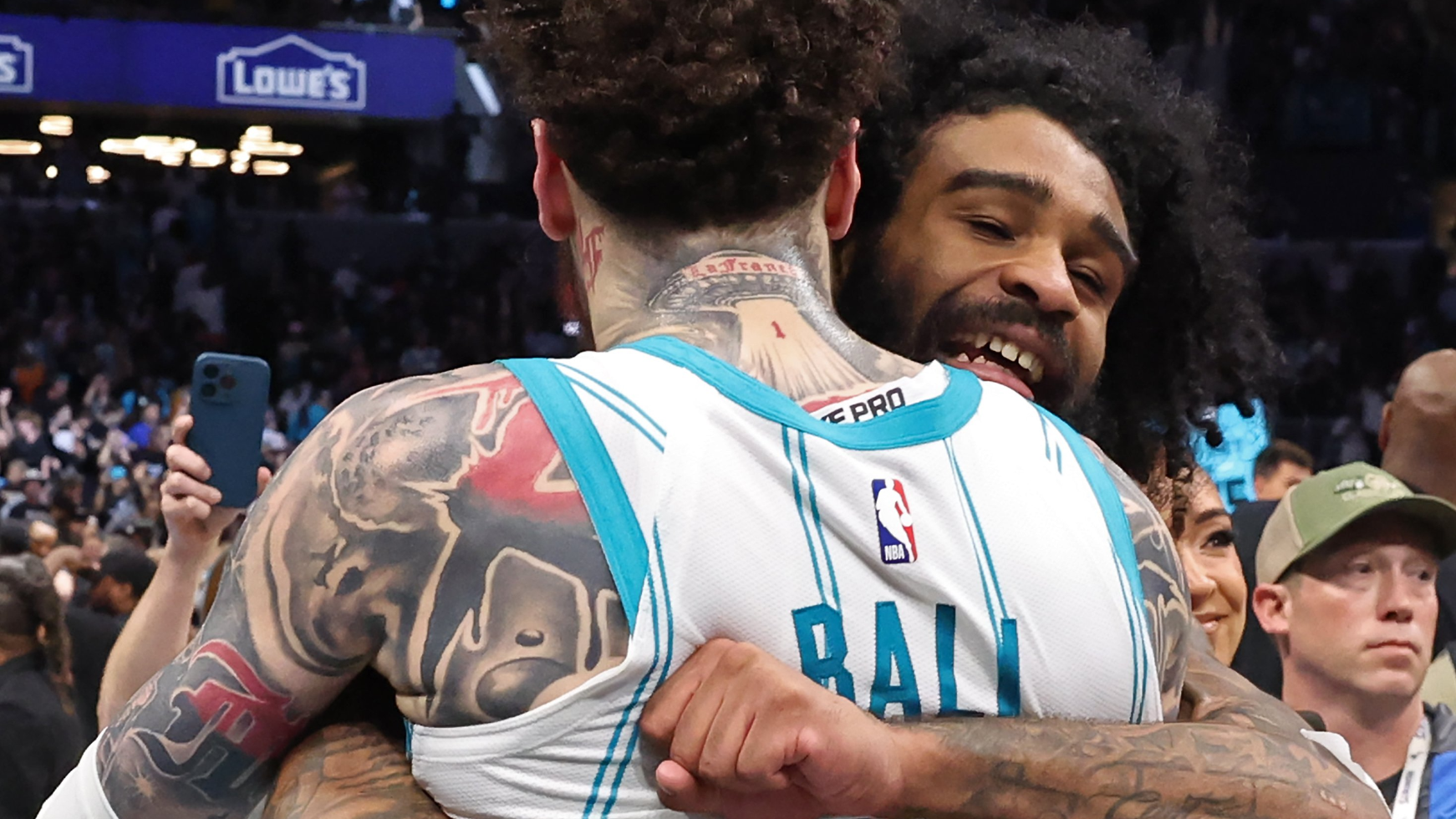 LaMelo Ball and Charles Lee on impact of Coby White in Hornets' win over Miami