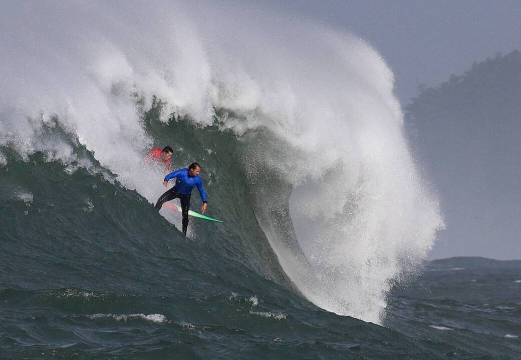 Big-wave surfers compete at Titans of Mavericks