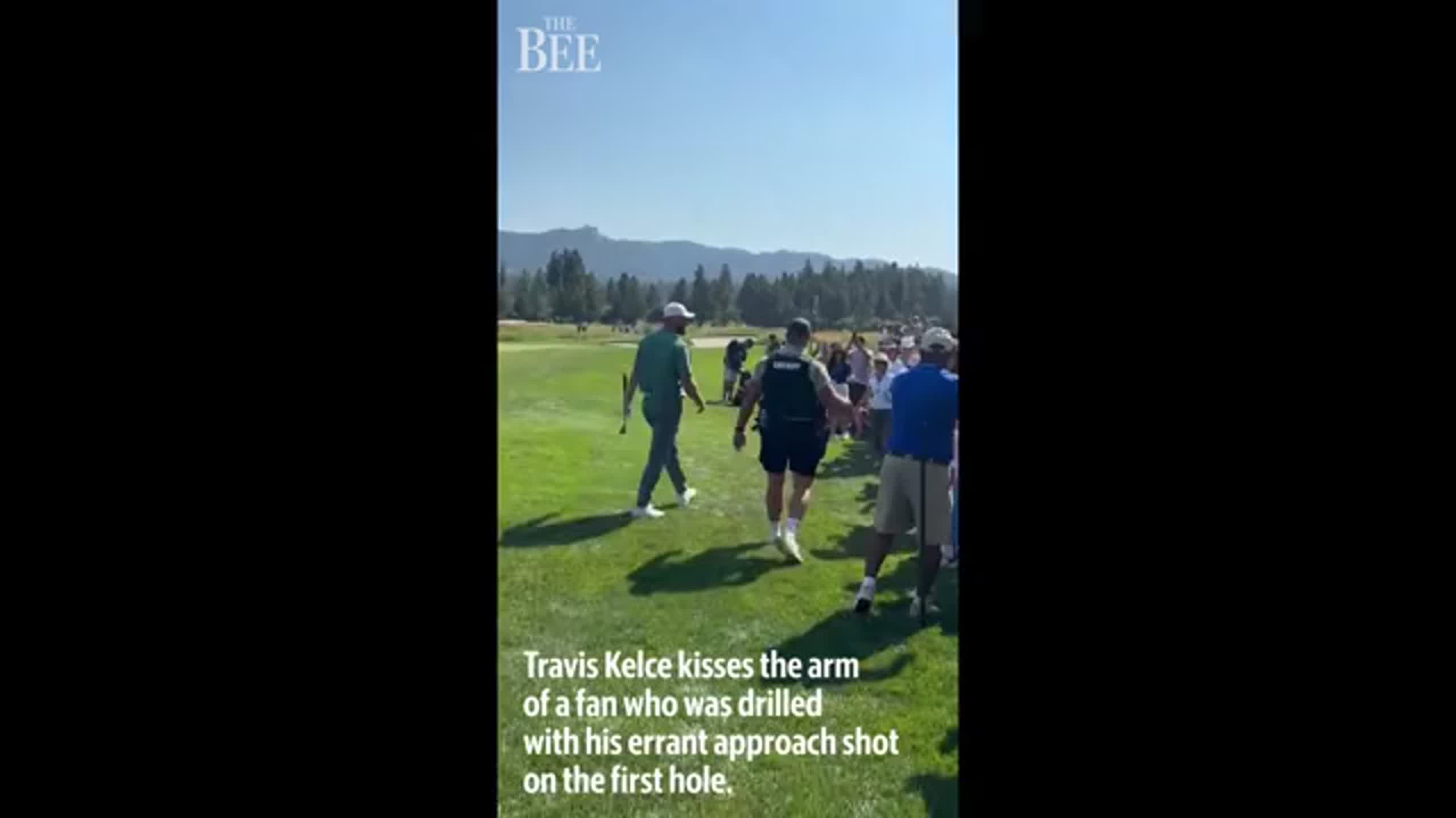 ‘Will you sign my baby?’ See Kelce brothers and fans mingle at celebrity golf tourney