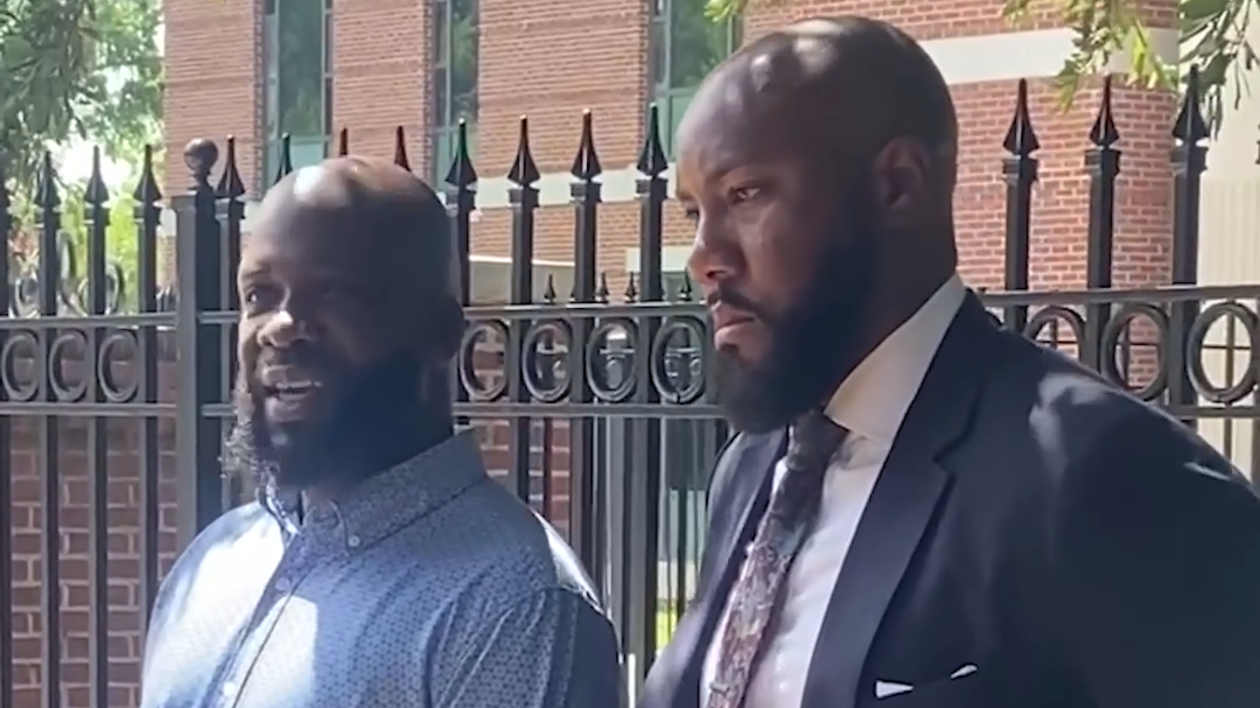 SC hate crime victim Jarvis McKenzie speaks to reporters