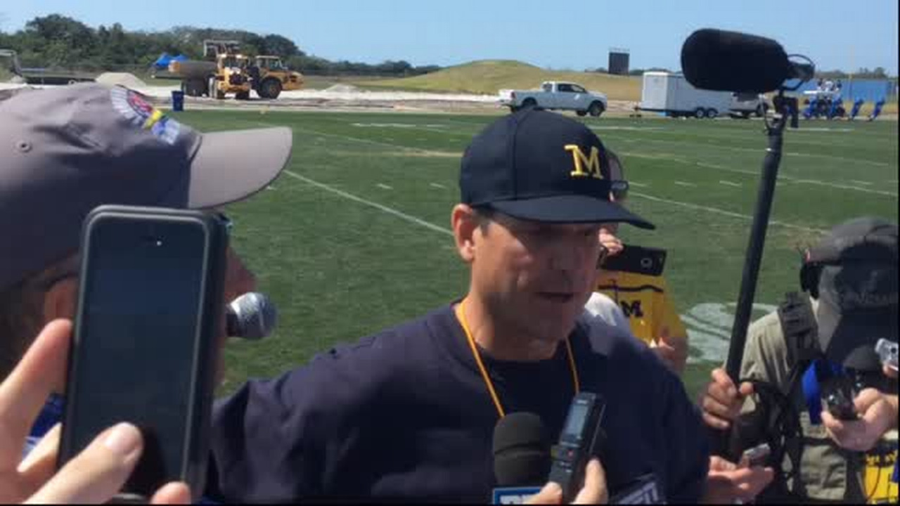 A behind-the-scenes look as Michigan Wolverines football team practices in Bradenton