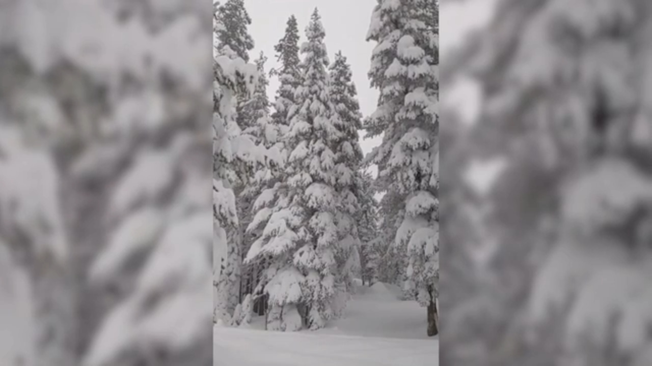 Watch several feet of snow fall on the Sierra Nevada and Lake Tahoe