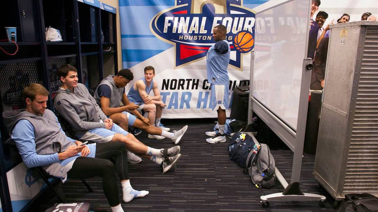 Go inside the Tar Heels’ locker room