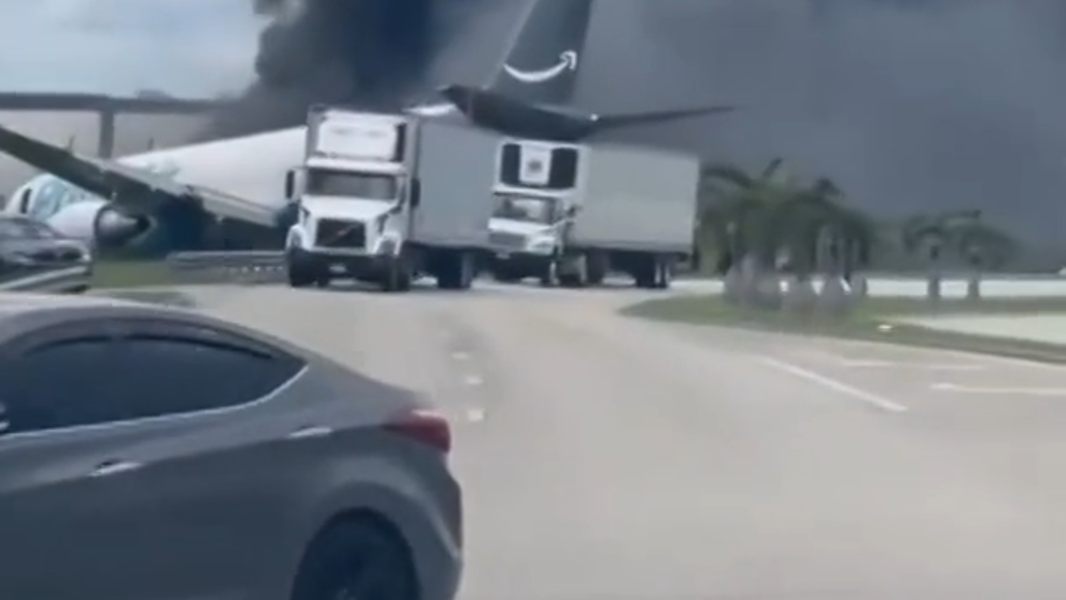 Amazon cargo plane crashes at Miami International Airport