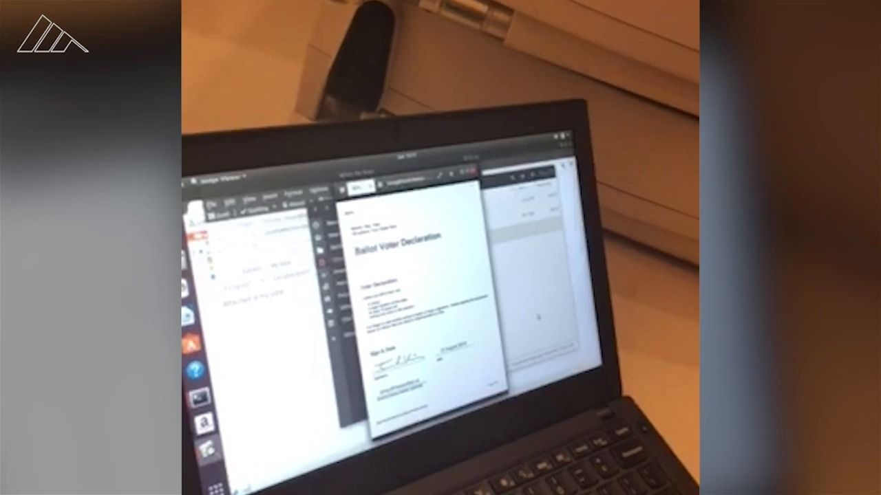 Election security advocate demonstrates how to change a ballot
