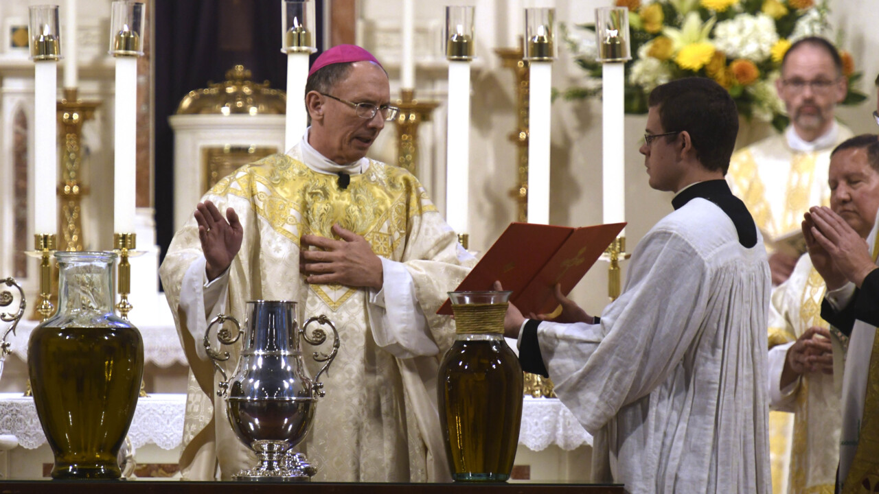 Chrism Mass celebrated during Holy Week