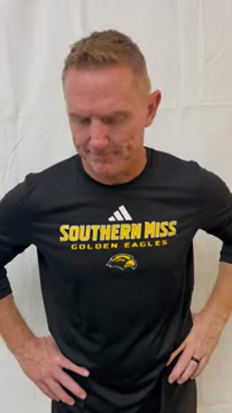 Southern Miss head coach Blake Anderson speaks after loss to Tulane