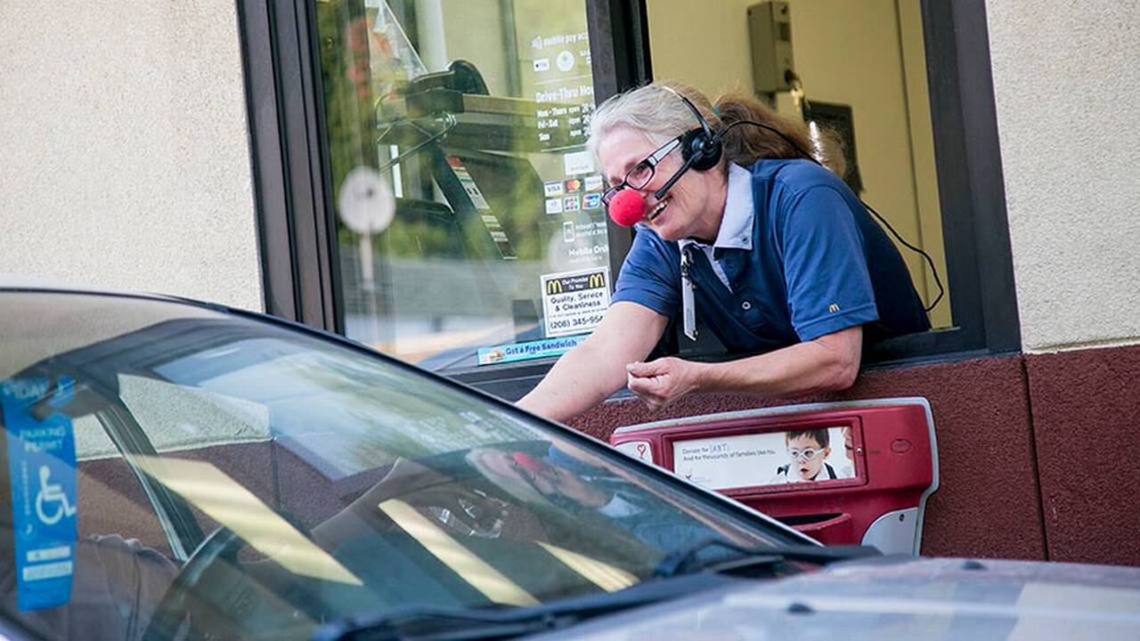 She bought her customers breakfast. Then customers started buying each other's breakfast, too.