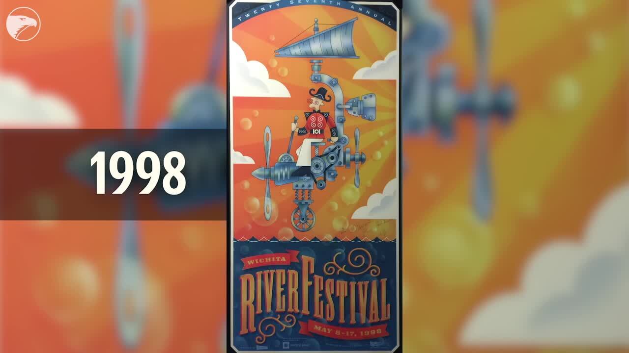 Wichita River Festival’s posters throughout the years