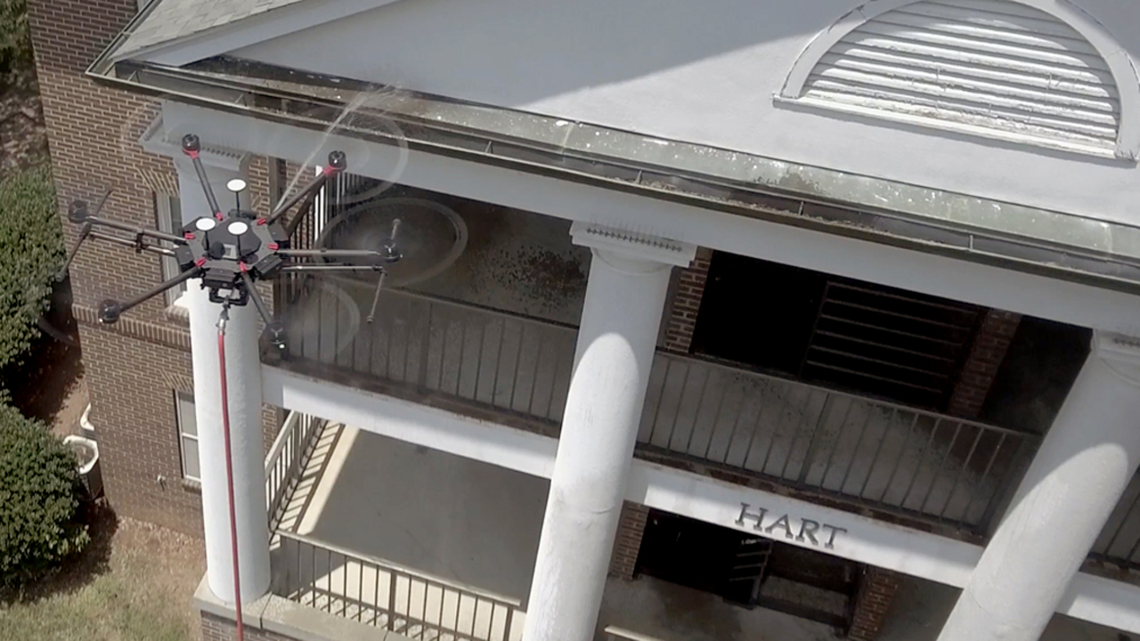 Many drones carry cameras, but these carry a hose. What’s this NC company up to?