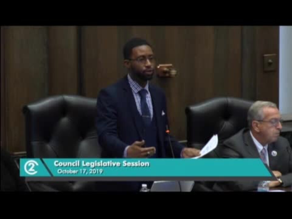 KC Councilman Brandon Ellington at the Oct 17 City Council legislative session