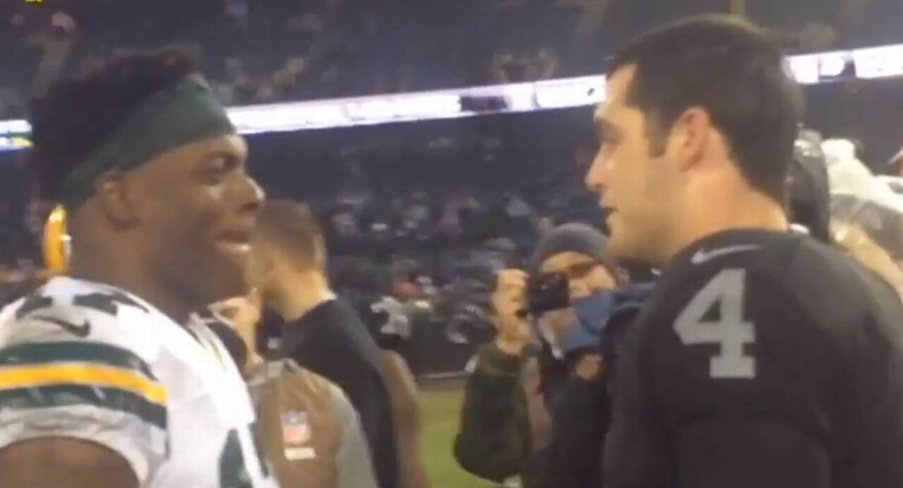 Bulldogs, friends Derek Carr and Davante Adams meet in Oakland as pros in 2015