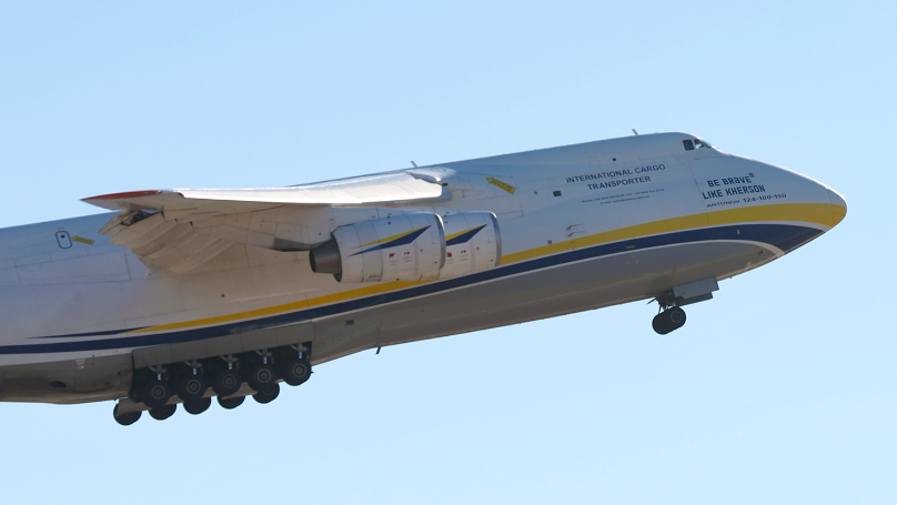 Giant cargo plane pays a visit to Wichita
