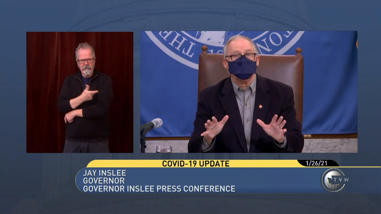 Watch: Washington state Gov. Jay Inslee gave a COVID-19 update on Tuesday (Jan. 26)