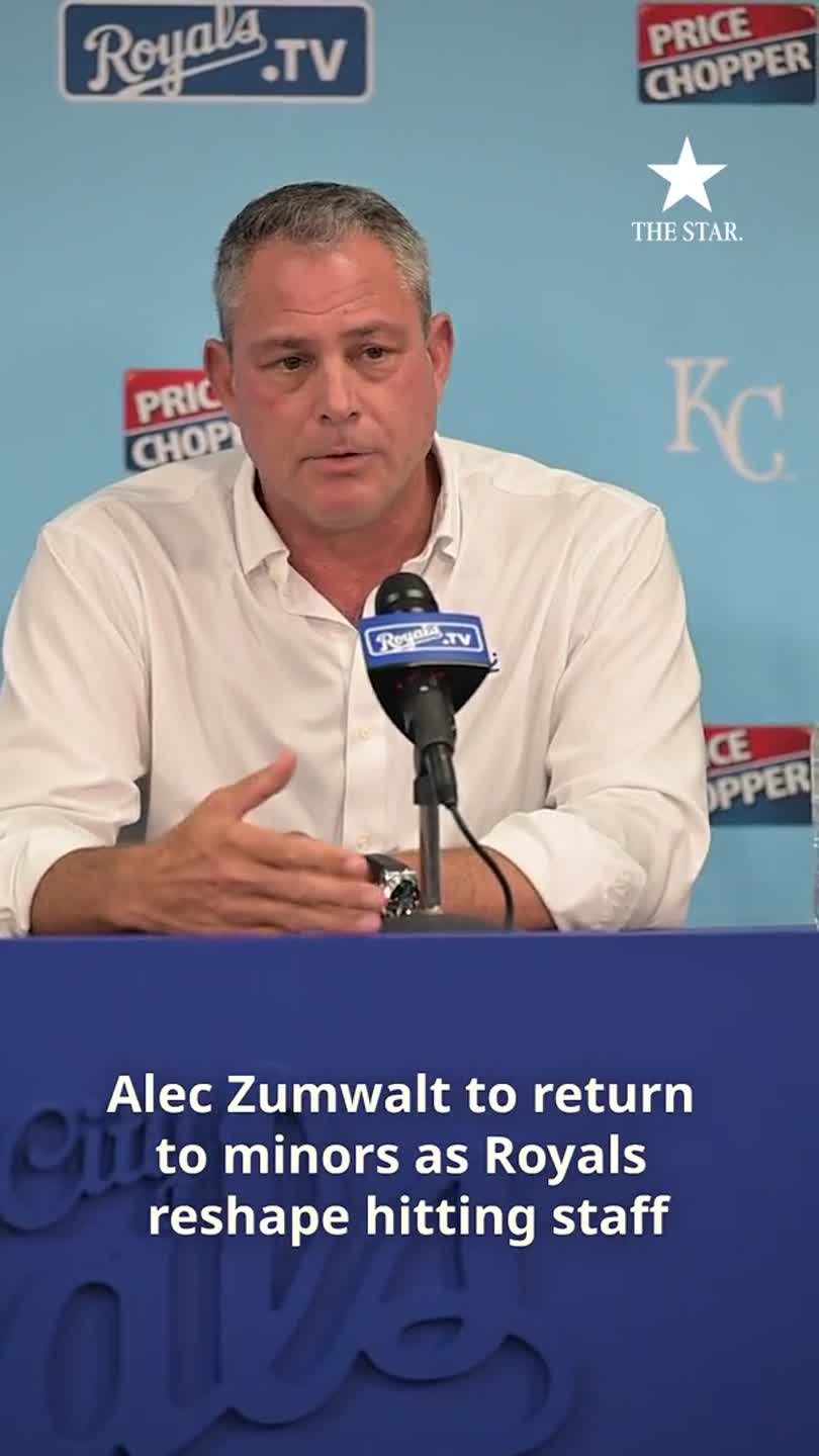 Royals assistant hitting coach Alec Zumwalt will return to minors