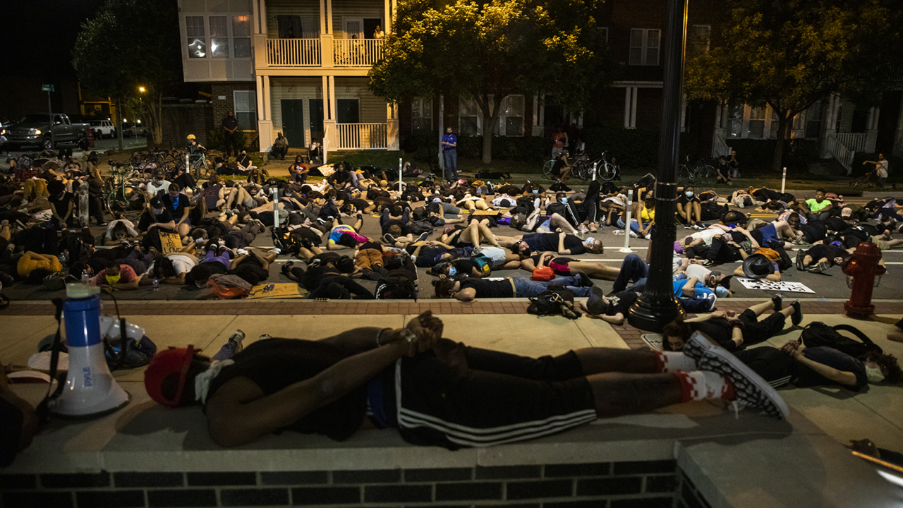 Durham’s march to protest Floyd death combines poetry reading with calls for action