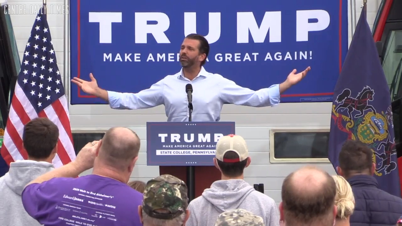 ‘Fight for it.’ Hundreds attend Donald Trump Jr.’s Centre County campaign stop