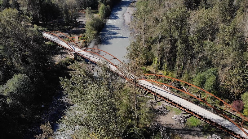 New $16 million bridge extends popular Pierce County trail to 22 miles, into King County