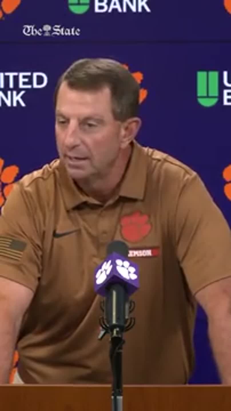 Dabo loves Clemson's Military Appreciation game