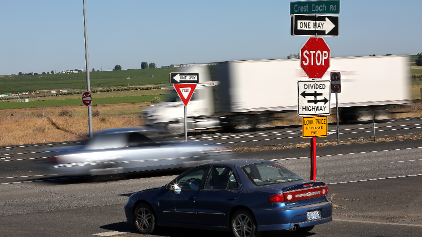 Tips to safely merge on Highway 395 north of Pasco