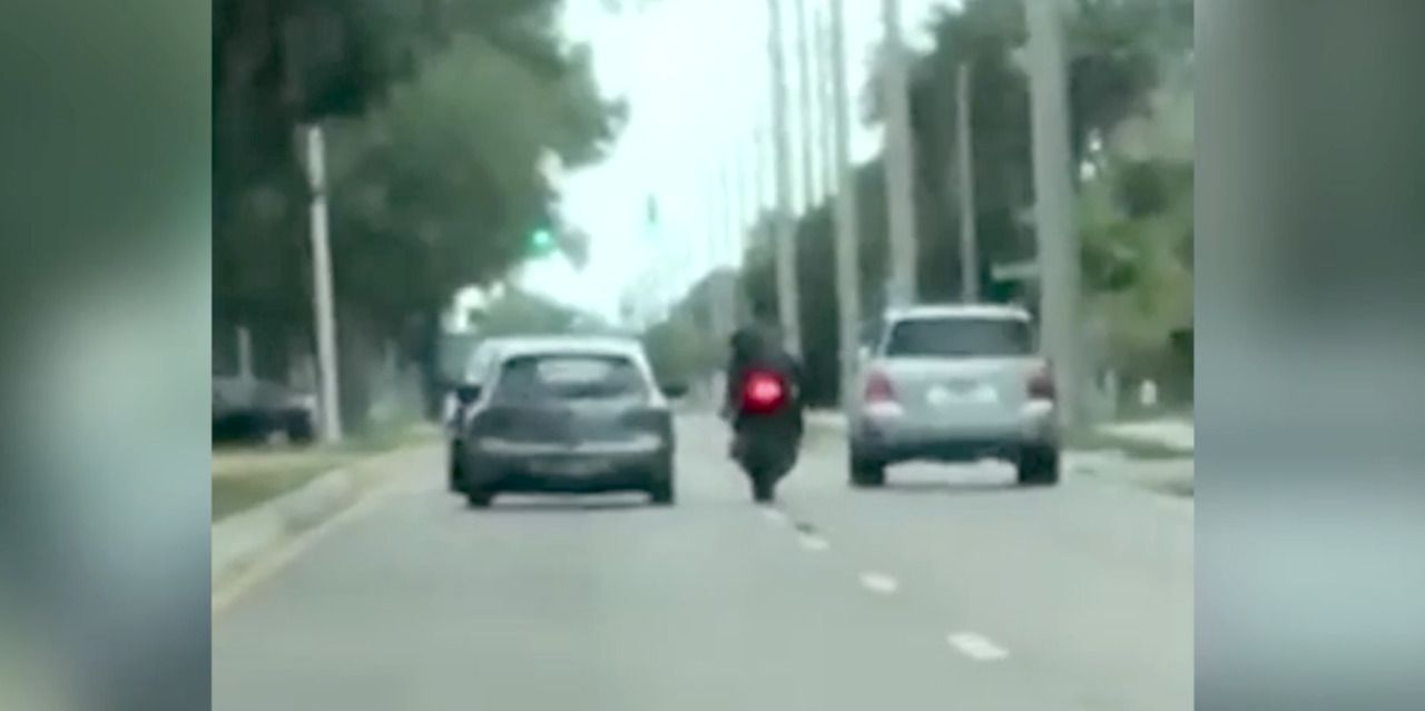 Motorcyclist is run over by car in Florida road rage incident