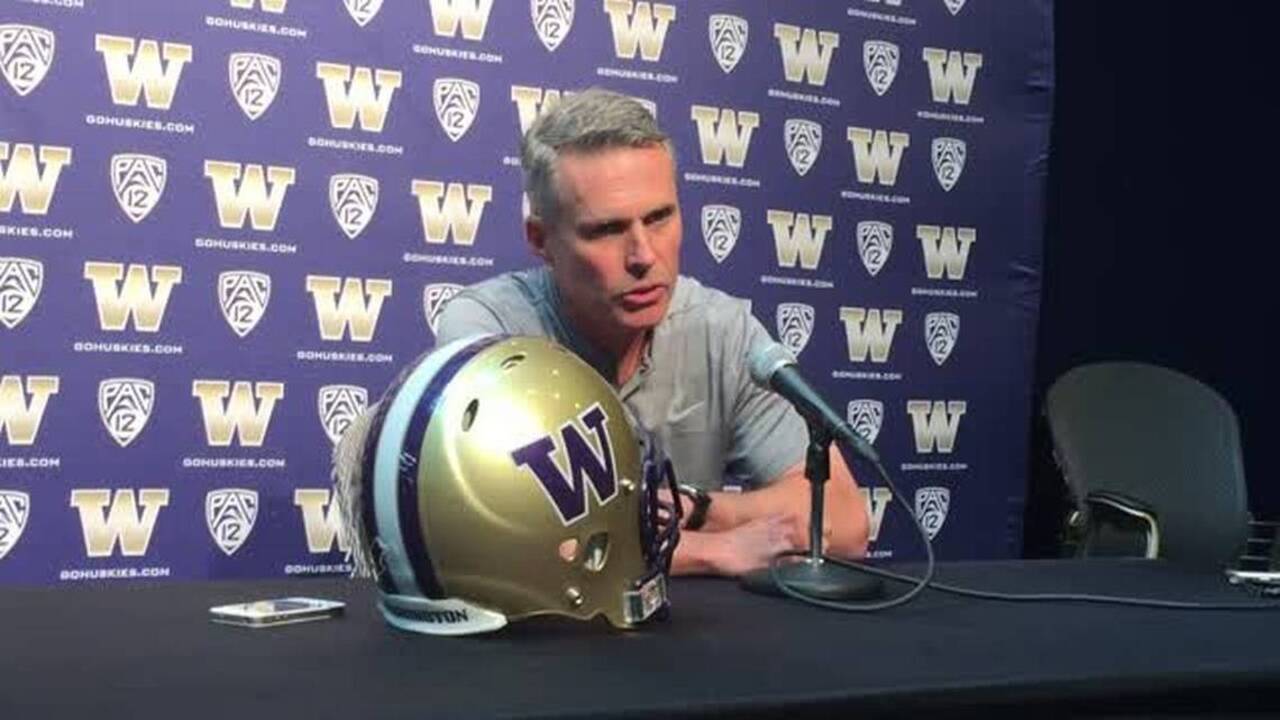 Huskies coach Chris Petersen reflects on win over Rutgers
