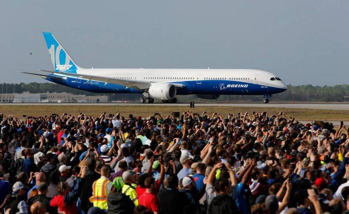 Boeing flies its first non-Washington-built jet, the 787-10
