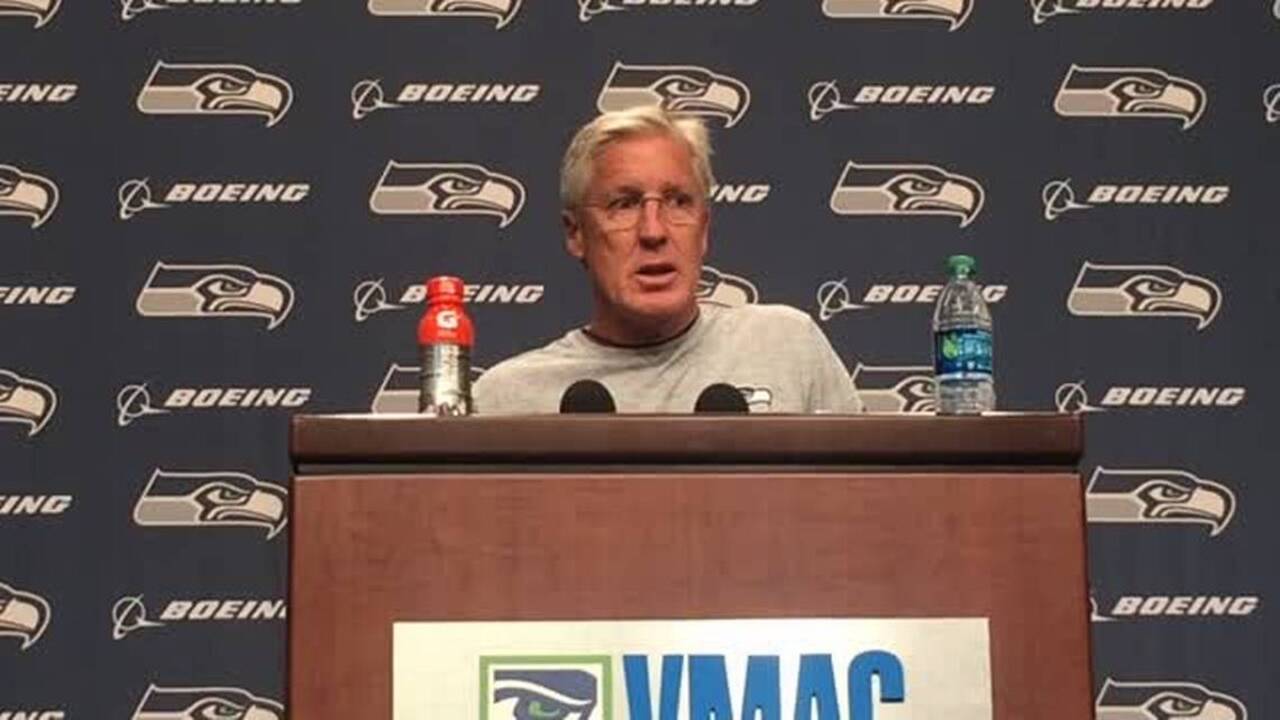 Seahawks coach Pete Carroll on Russell Wilson's ankle, returning to L.A.