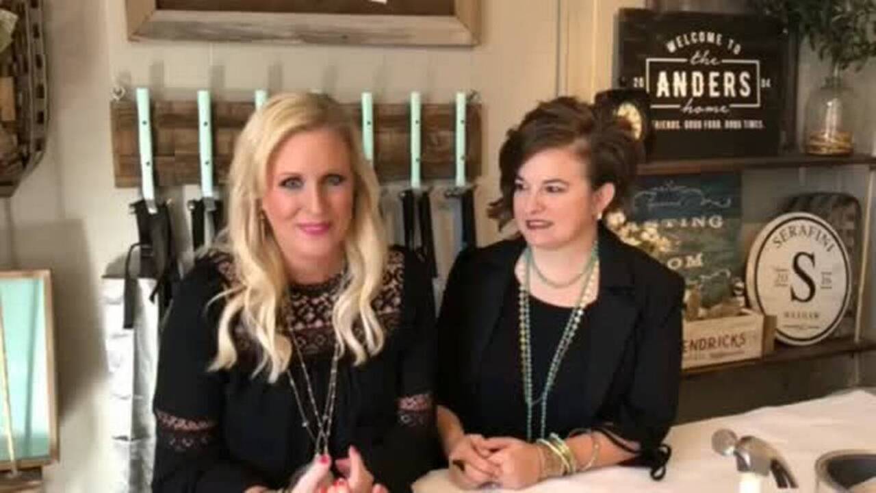 How did 2 mom-friends grow their DIY decor business from 1 in Pineville to 77 across the country?