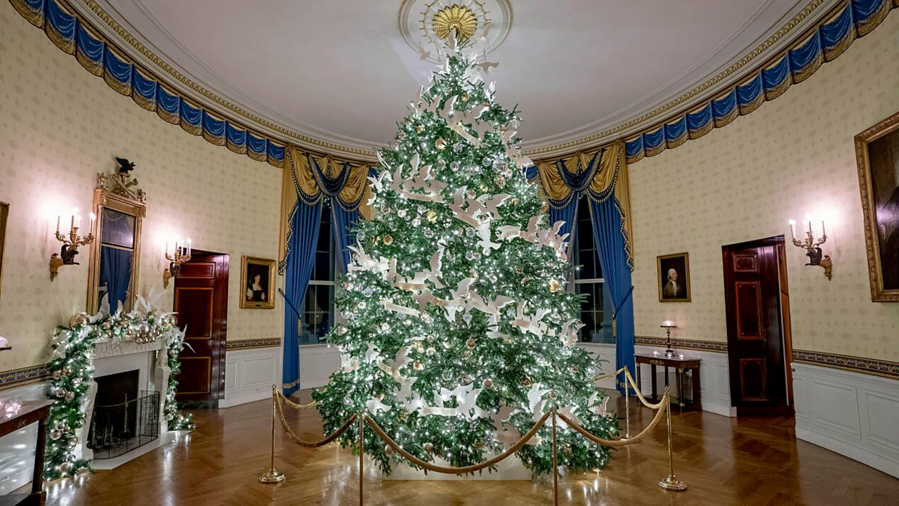 ‘Holidays at the White House’: First Lady Jill Biden unveils Christmas decorations