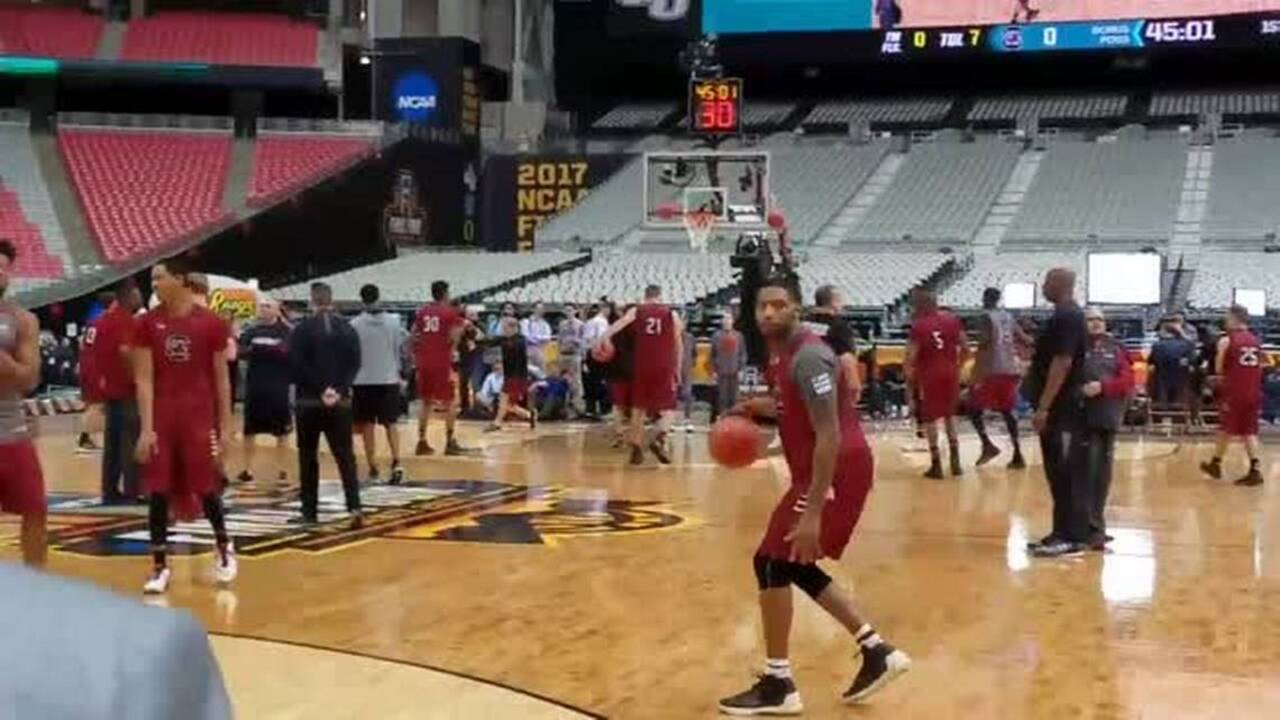 Sindarius Thornwell, South Carolina practice for Final Four