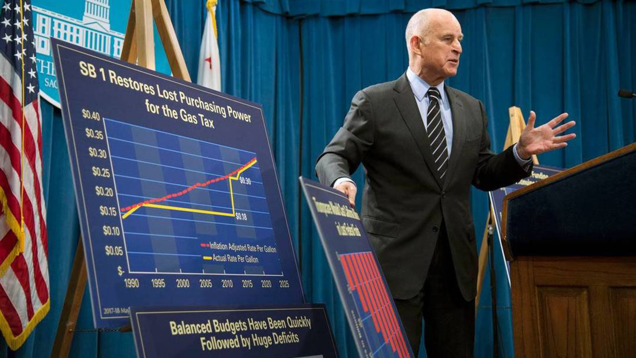 Jerry Brown has been lucky to have a strong economy